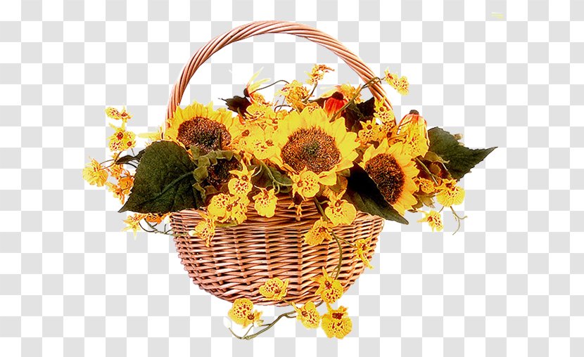 Happiness Orkut Love Sunday - Gift Basket - Sunflower Transparent PNG