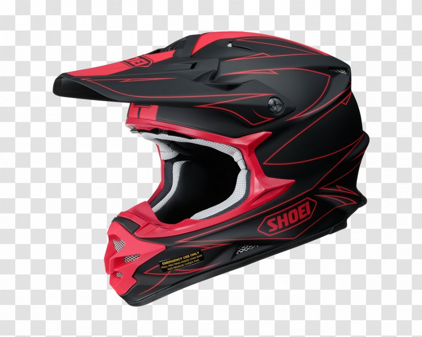 Motorcycle Helmets Shoei Off-roading Motocross - Black Transparent PNG