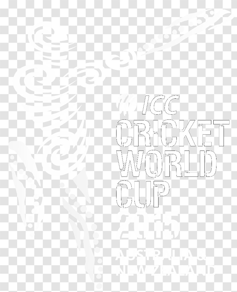 2015 Cricket World Cup Logo Brand White - Black And Transparent PNG