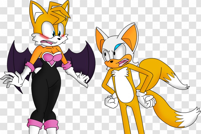 Tails Rouge The Bat Cat Sonic Chaos & Knuckles - Heart Transparent PNG