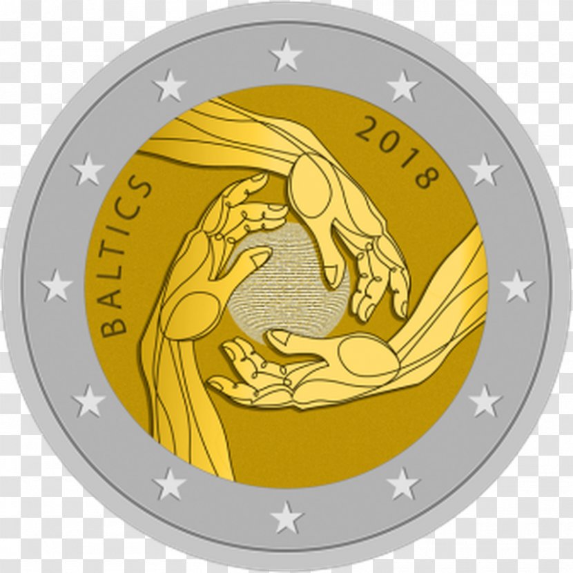 Estonia 2 Euro Coin Commemorative Coins Transparent PNG