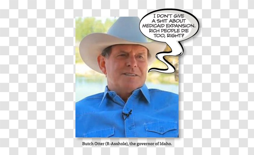Butch Otter Governor Of Idaho Cowboy Hat Republican Party - Senior Citizen Transparent PNG