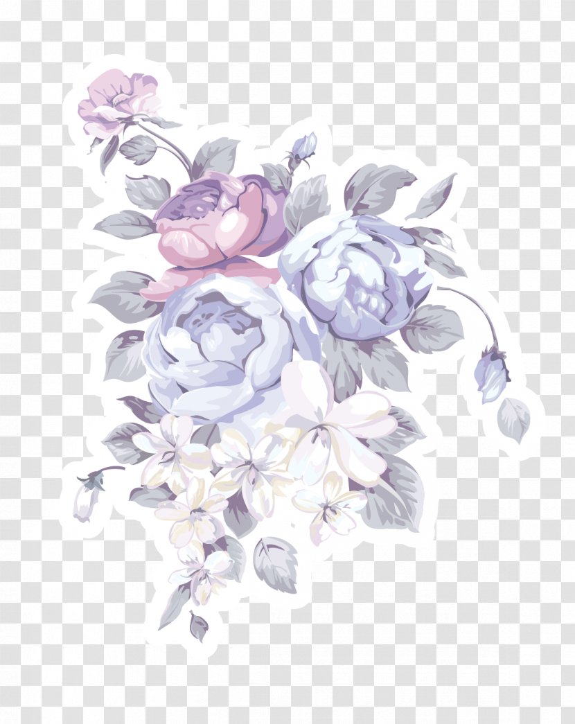 Floral Design Flower Bouquet Rose Vector Graphics - Lilac Transparent PNG