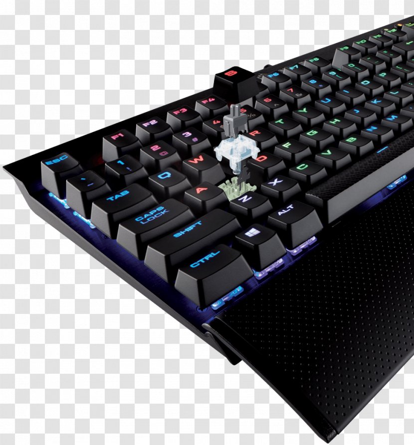 Computer Keyboard Corsair Gaming K70 Cherry MX RGB Rapidfire Speed (UK) Keypad LUX - Electronic Instrument Transparent PNG