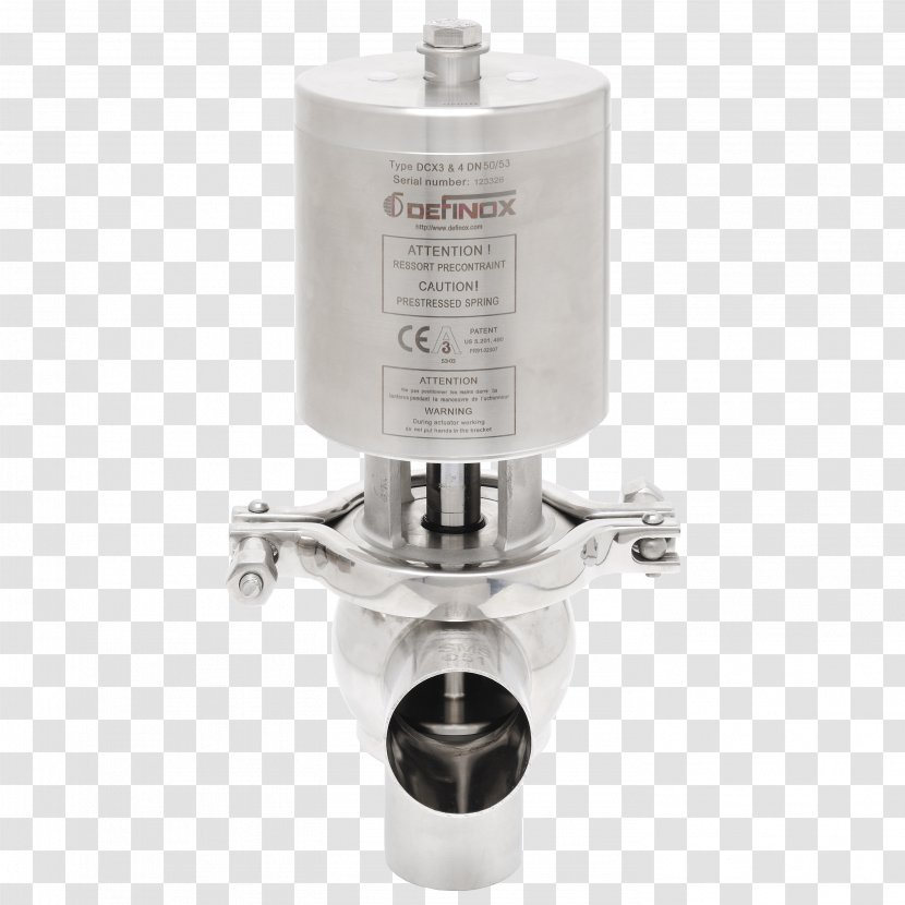 Air-operated Valve Control Valves Flow Seal - Stainless Steel Transparent PNG