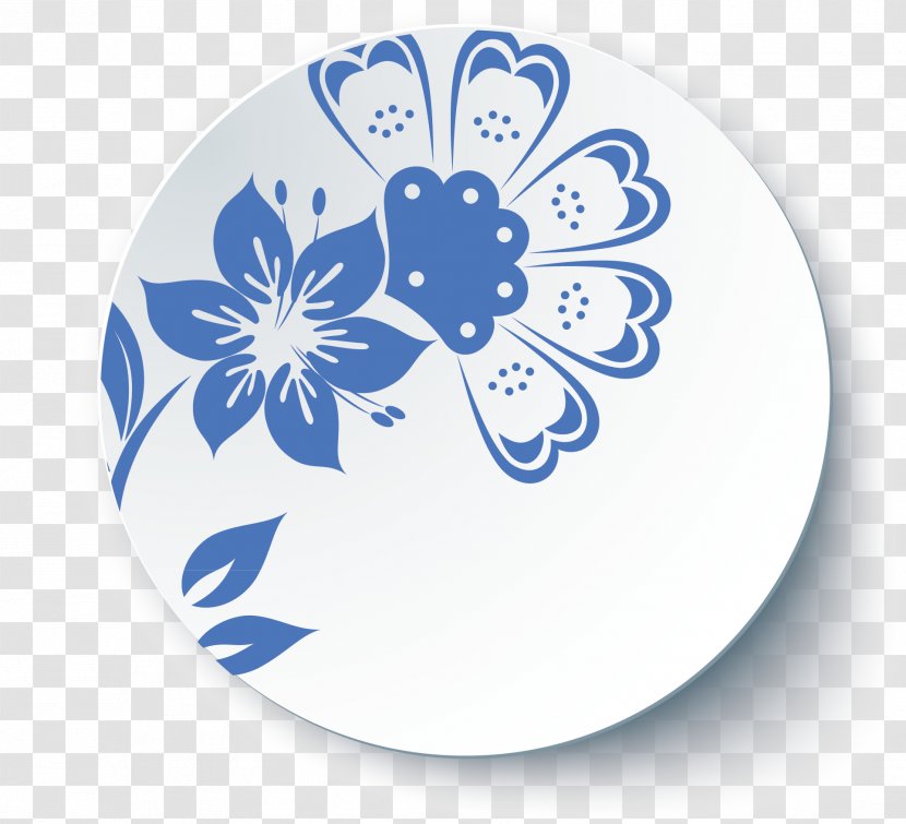 Blue And White Pottery Download - Ceramic - Design Disc Base Decoration Transparent PNG