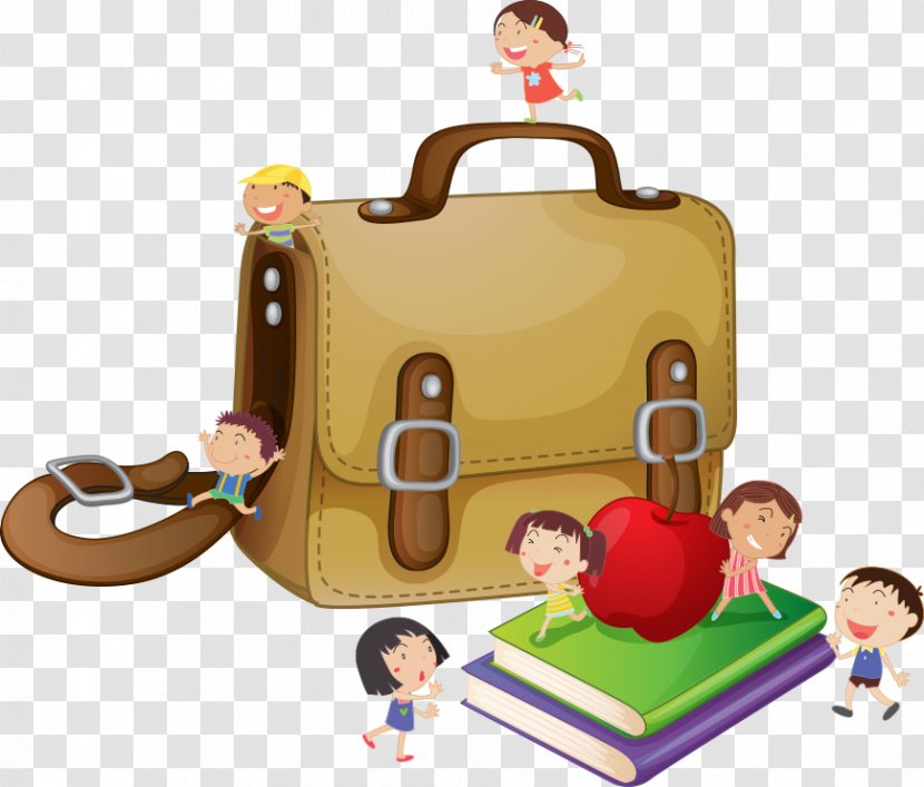 Royalty-free Bag Illustration - Fotosearch - Children Playing Near The Vector Transparent PNG