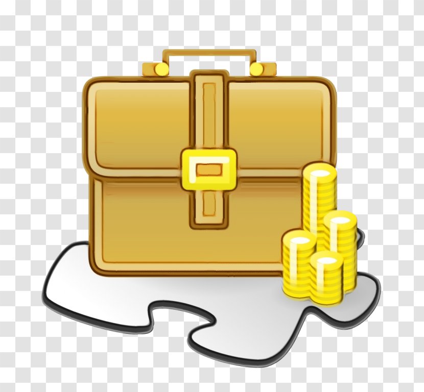 Yellow Bag Material Property Clip Art Briefcase - Luggage And Bags - Baggage Transparent PNG
