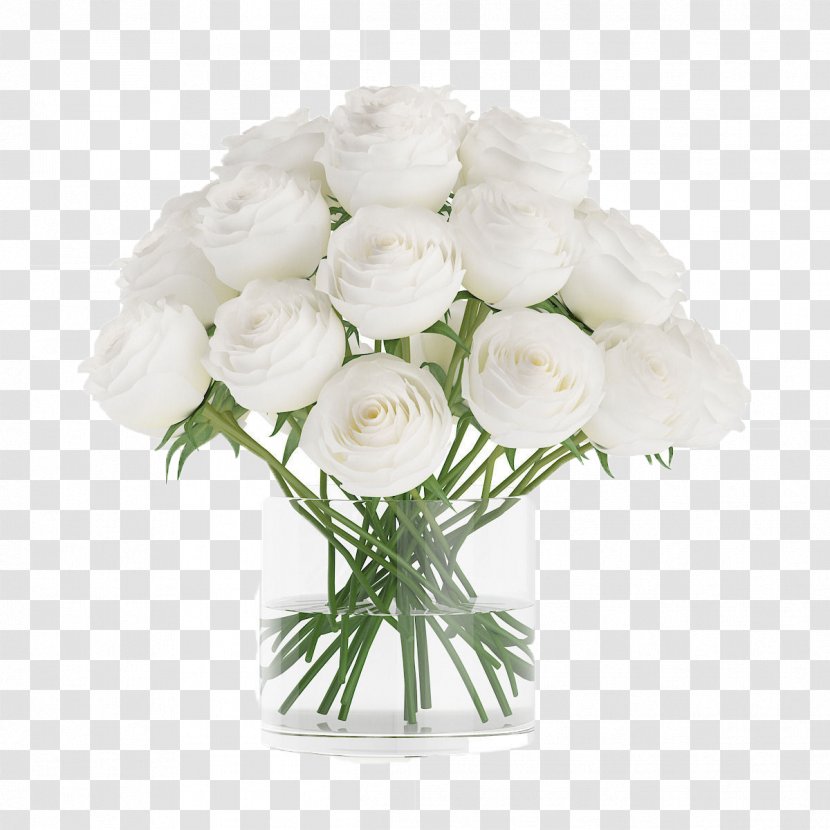 White Roses In A Vase Flower Image - Still Life Transparent PNG