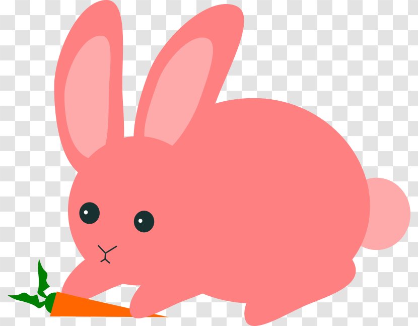 Domestic Rabbit Hare Easter Bunny Clip Art - Pink Background Transparent PNG