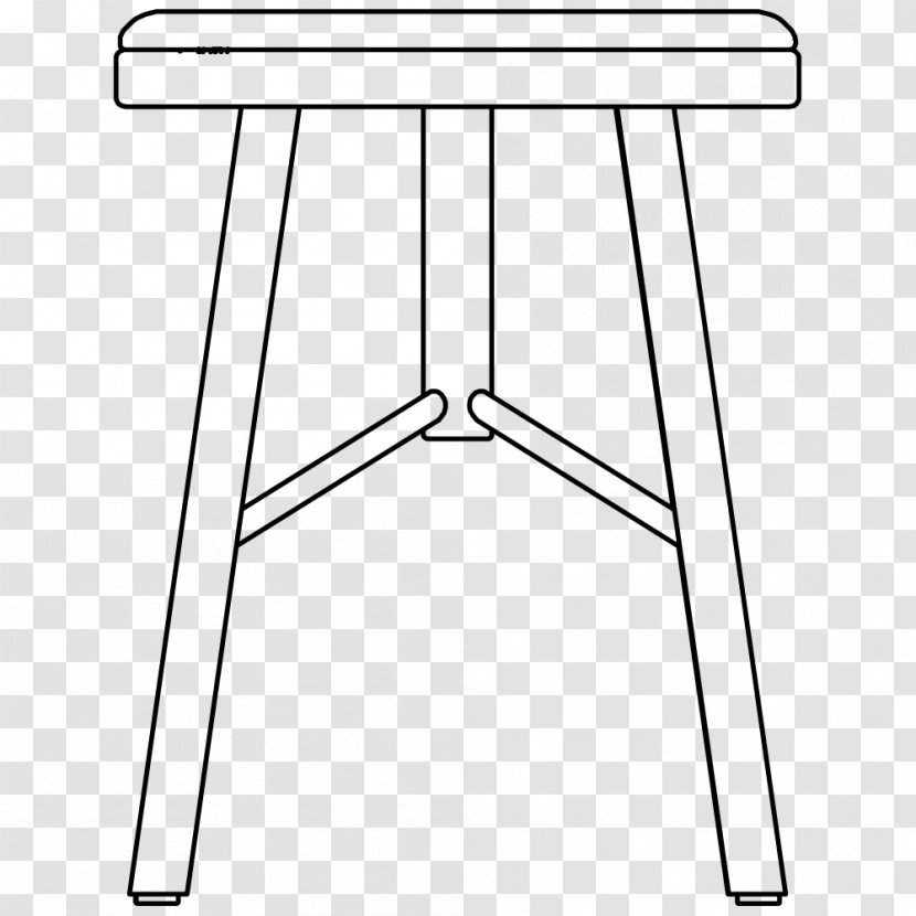 Table Chair White Angle - Stool Transparent PNG