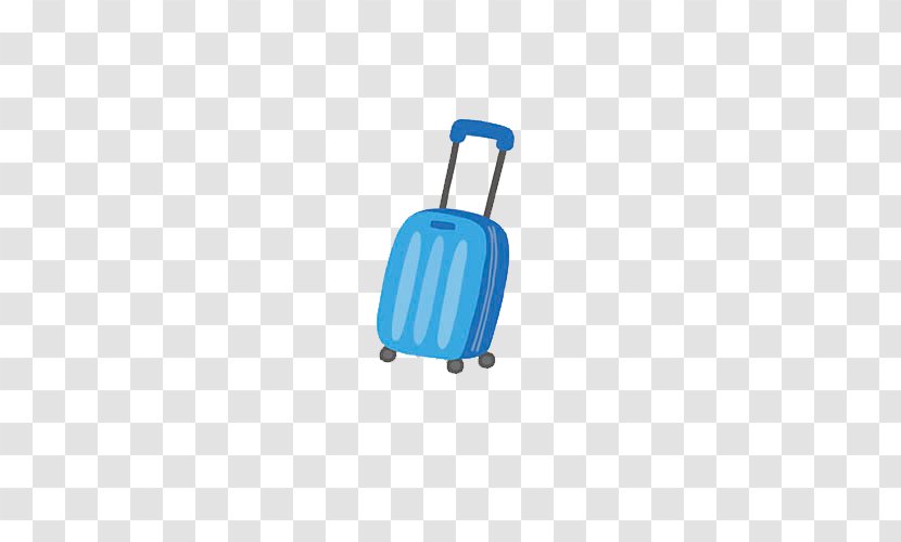Taxi Suitcase Baggage - Vector Blue Hand Painted Luggage Transparent PNG