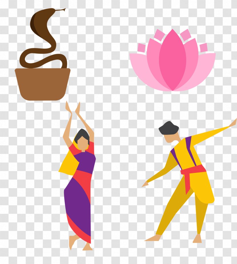 India Bollywood Dance Icon - Happiness - Style Lotus Dancers Small Material Transparent PNG