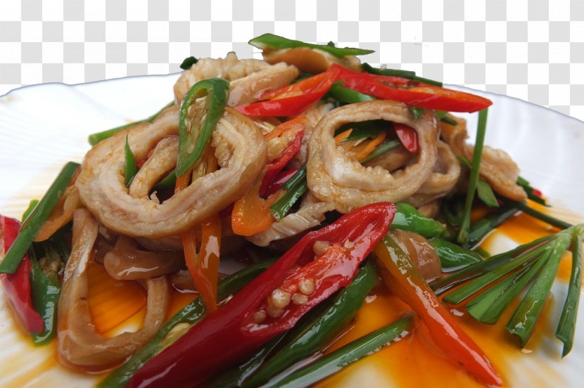 Thai Cuisine Vegetarian Chinese Recipe Dish - Line Pepper Fried Sausage Transparent PNG