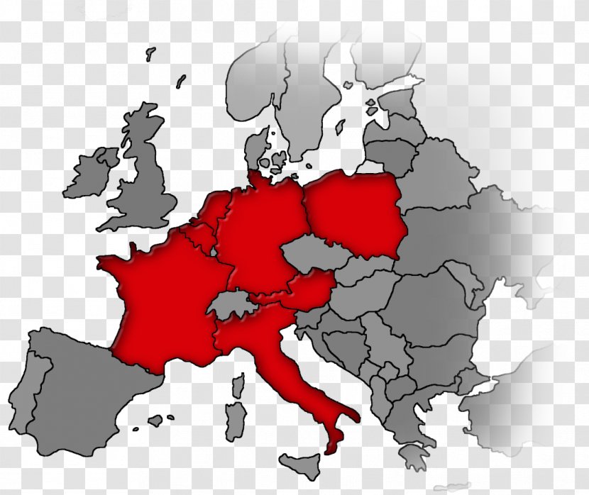 Europe Eye Color Blue - Vector Map Transparent PNG
