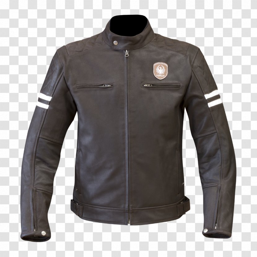 Leather Jacket T-shirt Waxed - Black - Solid Coat Transparent PNG