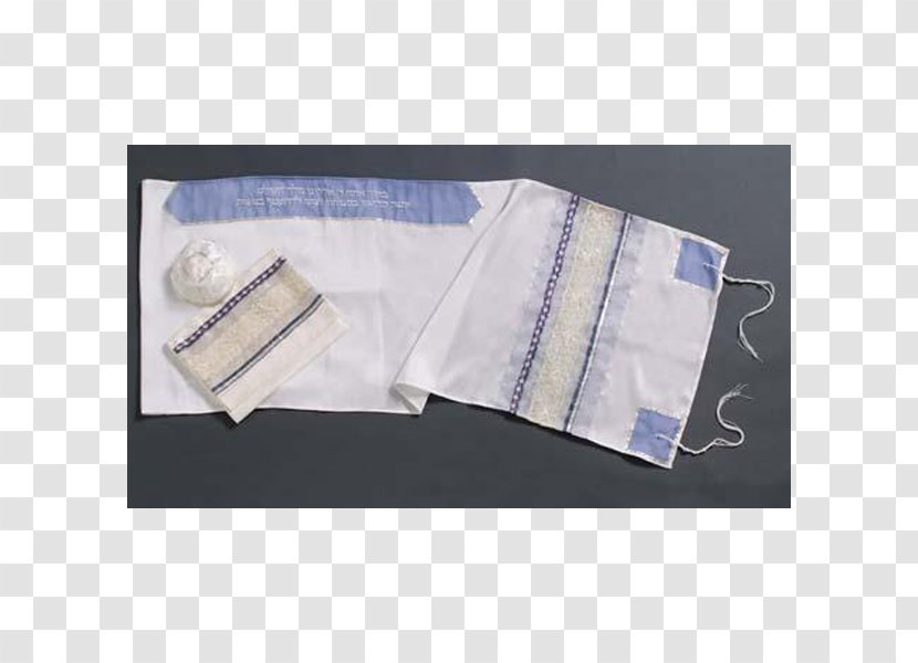 Israel Textile Silk Scarf Tallit - Embroidered Strips Transparent PNG
