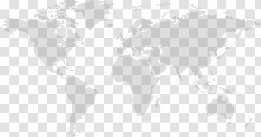 Black And White Product Pattern - World Map Transparent PNG