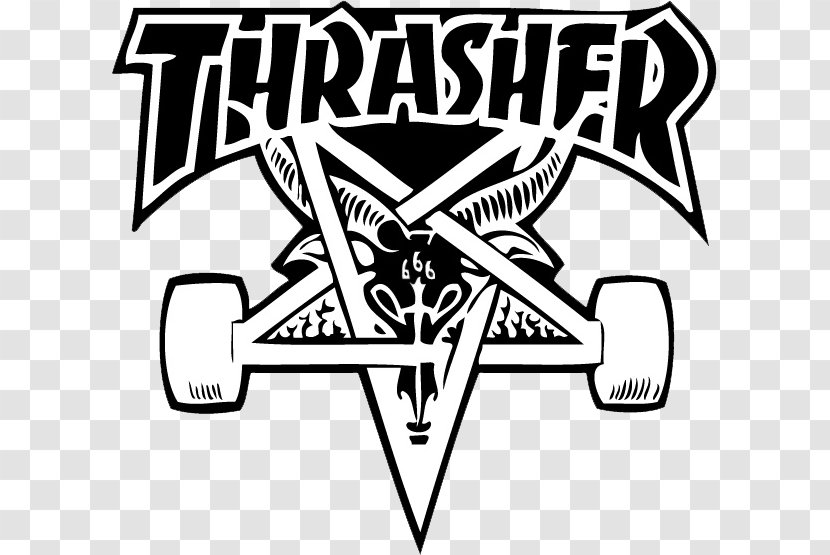 Thrasher Presents Skate And Destroy Sticker Logo Skateboard - Organization Transparent PNG