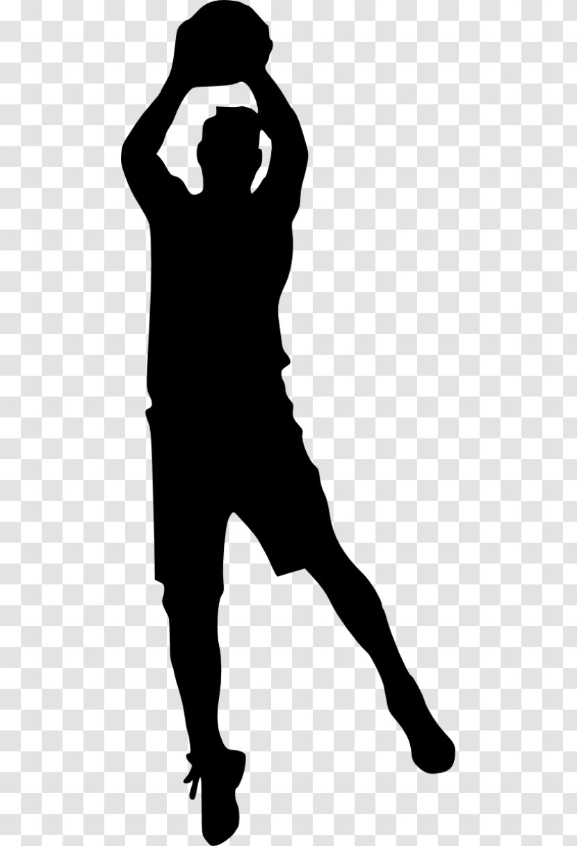Basketball Cartoon - Slam Dunk - Blackandwhite Standing Transparent PNG
