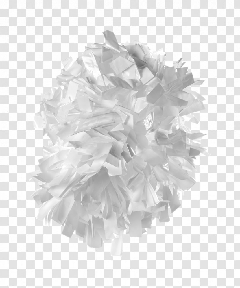 Pom-pom Plastic Cheerleading White Black - And - Sports Pompom Transparent PNG