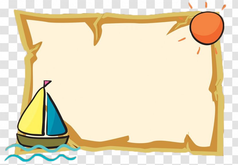 Cartoon Clip Art - Text - Sea Border Box Transparent PNG