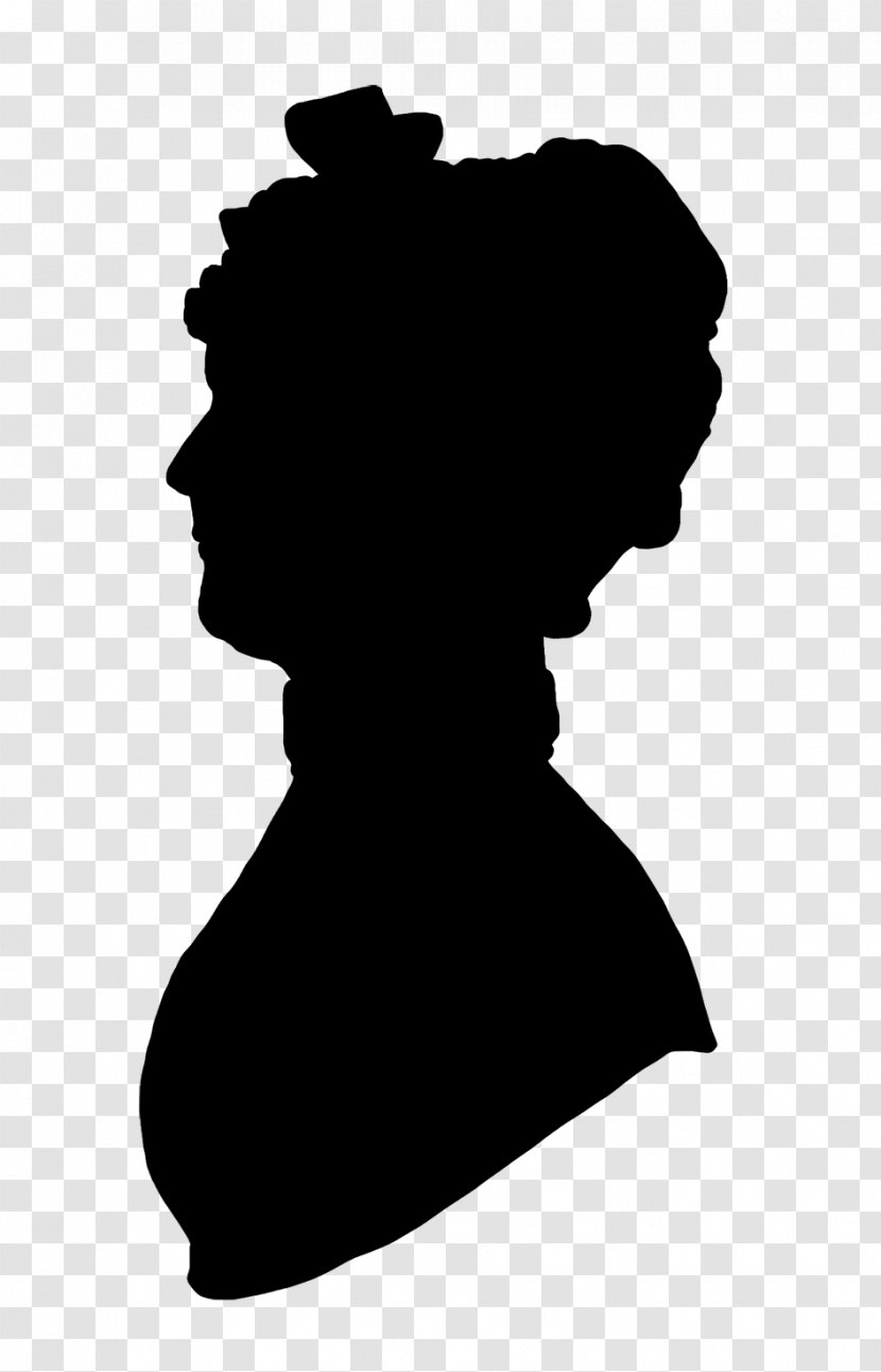 Victorian Era Woman With A Hat Silhouette Female - Silhouettes Transparent PNG
