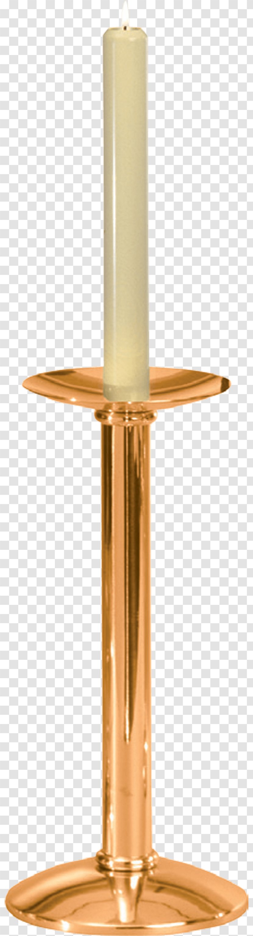 01504 Furniture Metal Altar Candlestick - Brass - Church Candles Transparent PNG