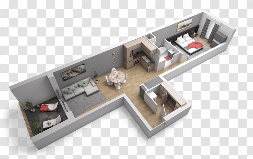 Appartement Deux Pièces Apartment House Room Modern - Bedroom Transparent PNG