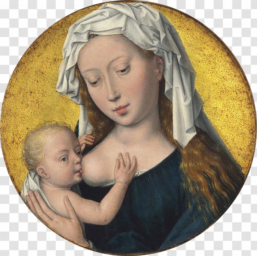 Mary Nursing Madonna Virgin Suckling The Child And With Canon Van Der Paele Breastfeeding - Painter Transparent PNG