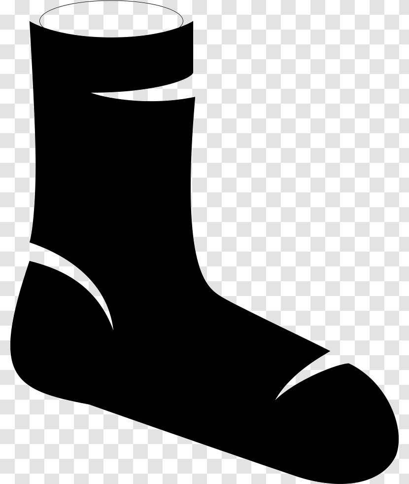 Sock Shoe Clothing - Christmas Stockings - Black And White Transparent PNG