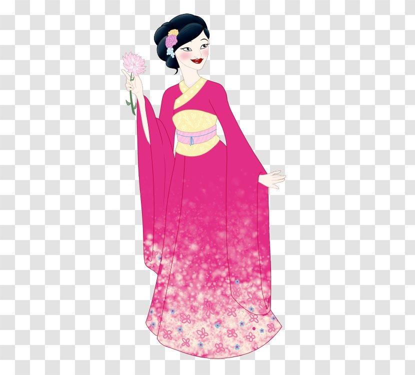 Geisha Illustration Costume Fashion Design - Tree - Red Riding Hood Once Upon A Time Transparent PNG