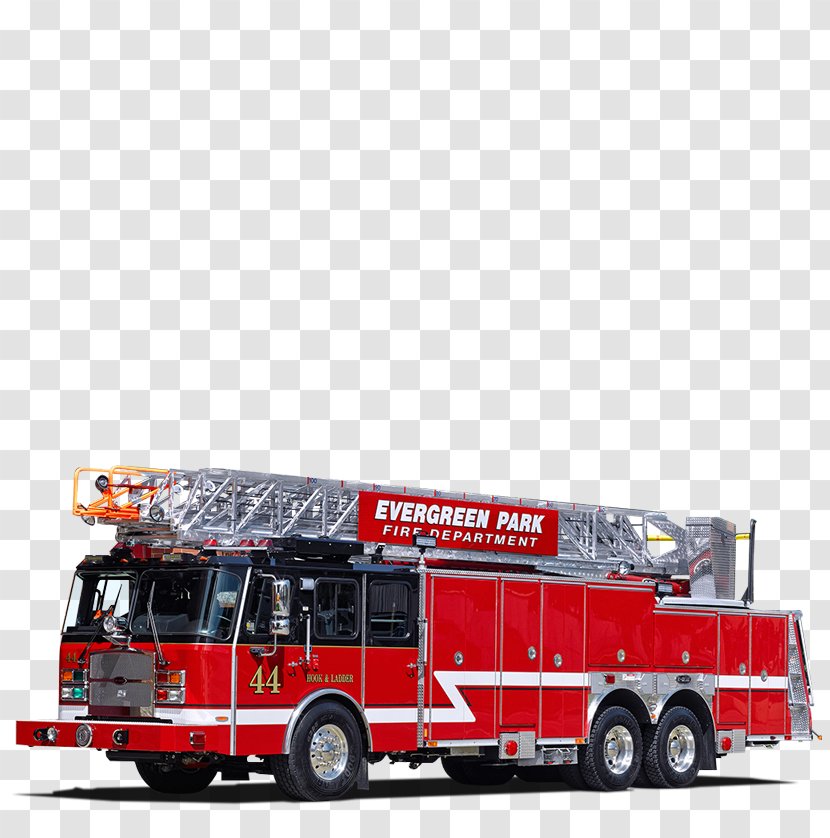 Fire Engine Department Car E-One Ladder - Aerial Work Platform Transparent PNG