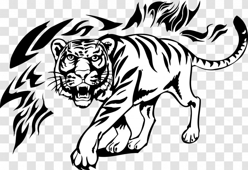 Tiger Lion Tattoo Decal - Vector Transparent PNG
