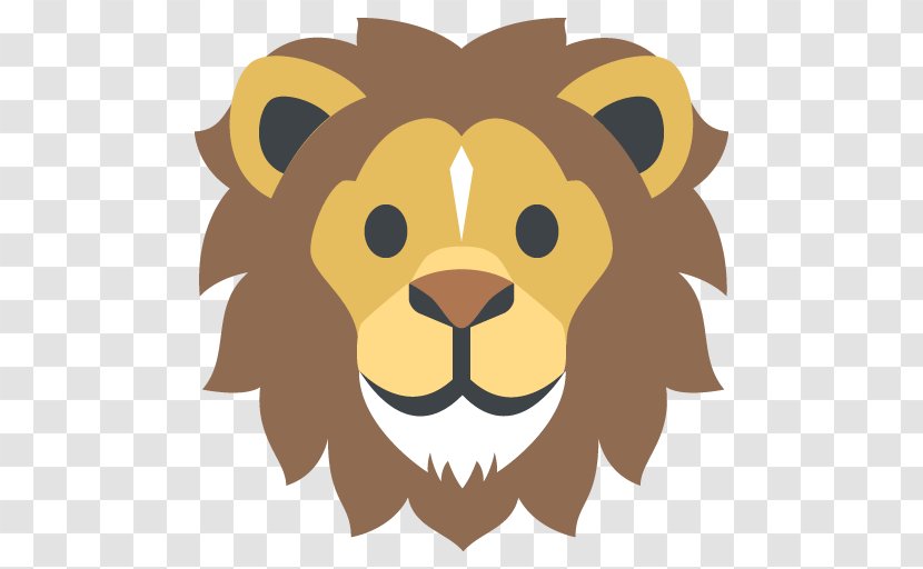Lion Emoji Sticker Clip Art - Head - Face Transparent PNG