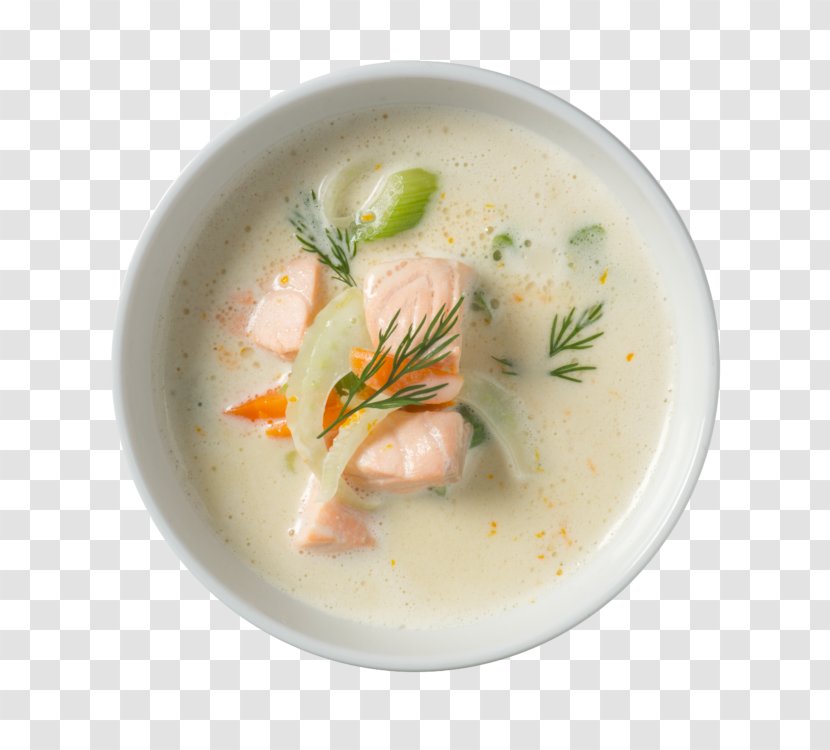 Clam Chowder Leek Soup Potage Smoked Salmon - Vegetarian Cuisine - Hot Pot Transparent PNG
