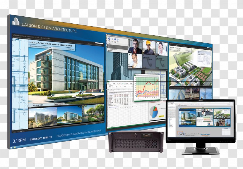 Computer Monitors Video Wall Display Device Liquid-crystal Planar Systems - Projector Transparent PNG