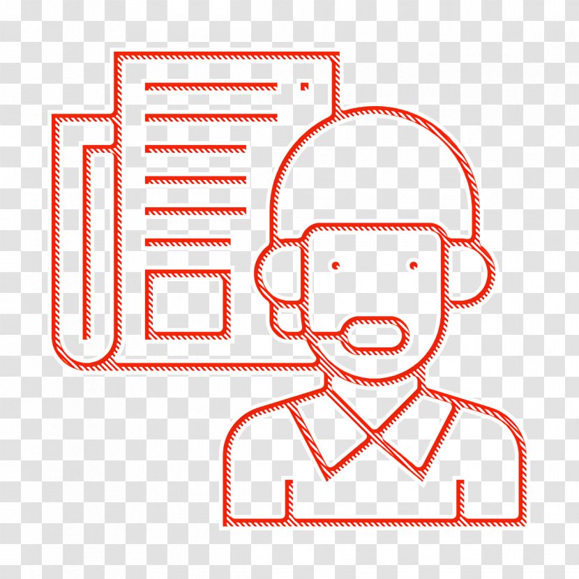 Customer Service Icon - Red - Parallel Pleased Transparent PNG