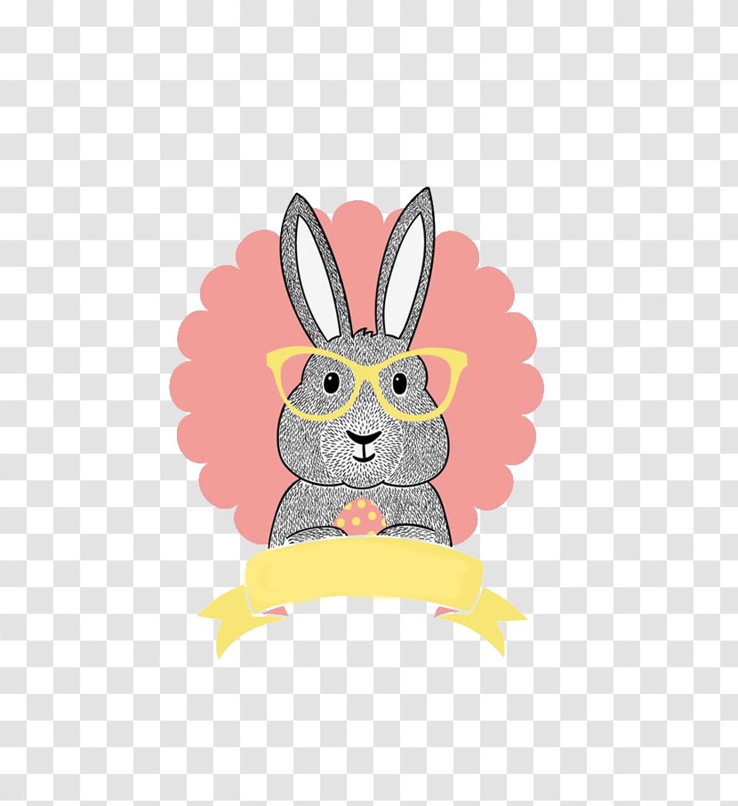 Easter Bunny Hipster Illustration - Mammal - Rabbit Avatar Transparent PNG