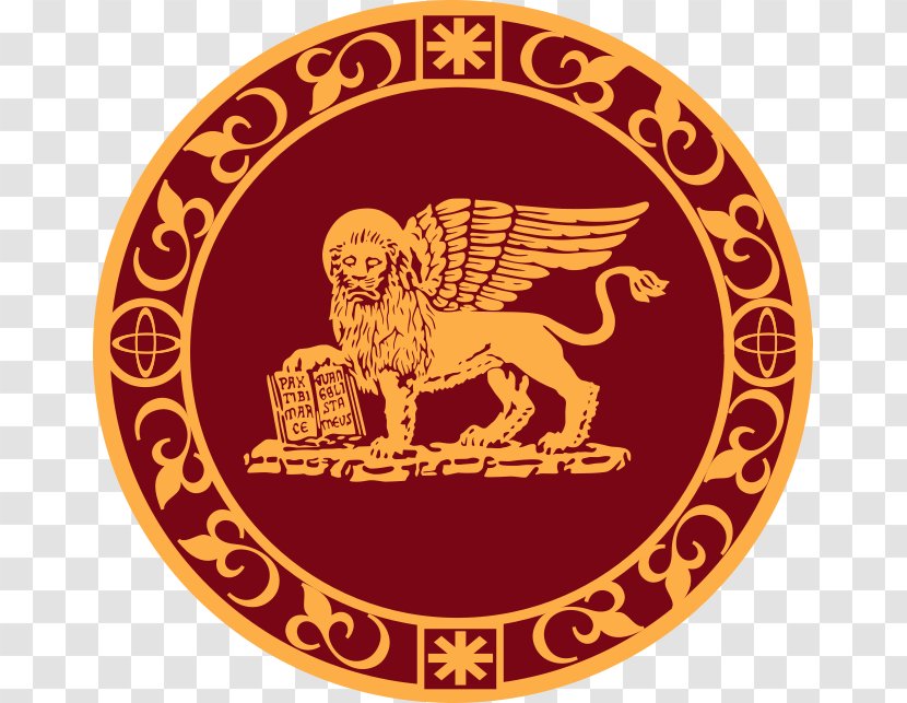 Republic Of Venice Lion Saint Mark Symbol Mark's Basilica - Label Transparent PNG