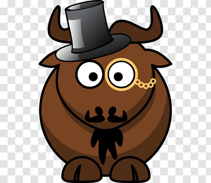Wildebeest GNU Clip Art - Pixabay - Hat Old Goat Transparent PNG
