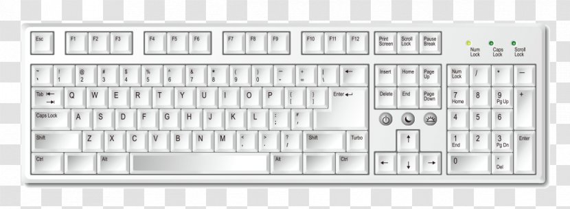 Computer Keyboard Laptop - Input Device - Vector Picture Material Flat Transparent PNG