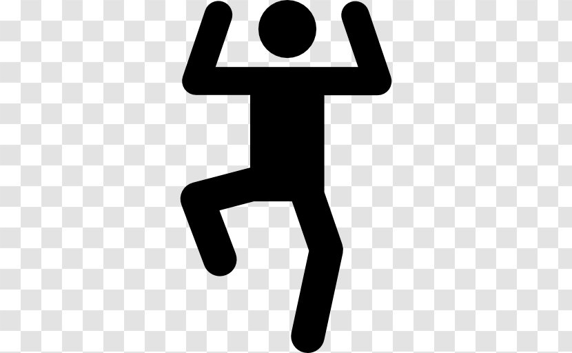 Stick Figure Dance - Black And White - Humanoid Icon Transparent PNG