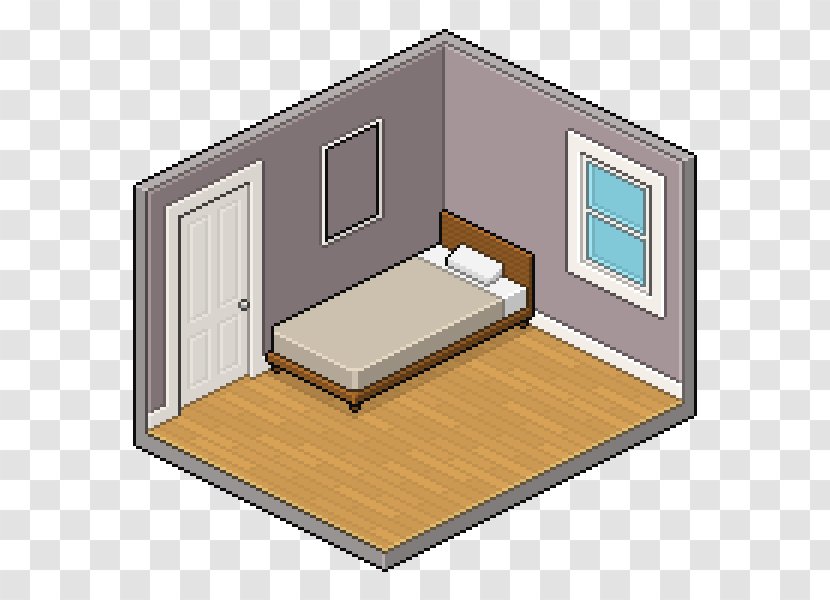 Pixel Art Bedroom Isometric Projection Interior Design Services - House Transparent PNG