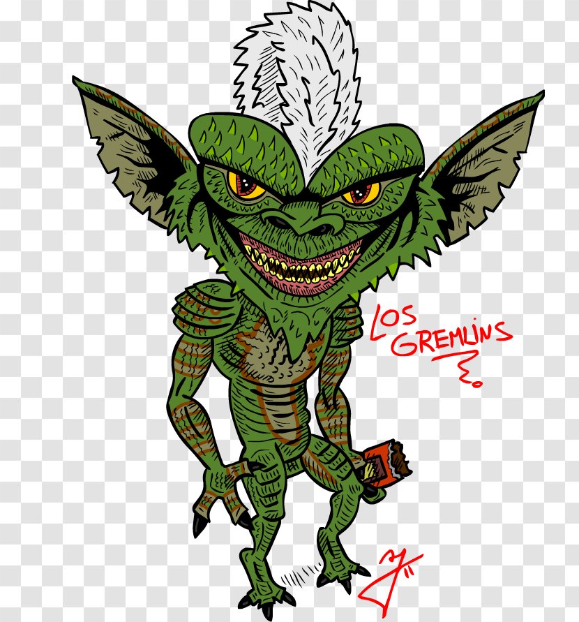 Bloop Monster Drawing Horror Image - Digital Art - Gremlins Stripe Transparent PNG