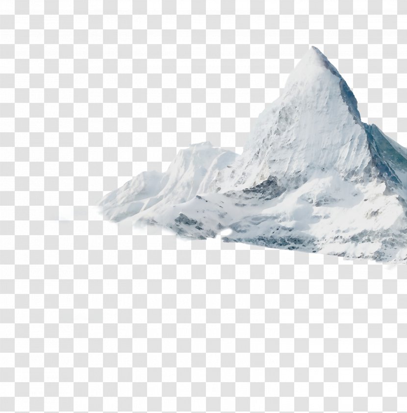 White Glacial Landform Mountainous Landforms Glacier Mountain - Iceberg - Nunatak Transparent PNG