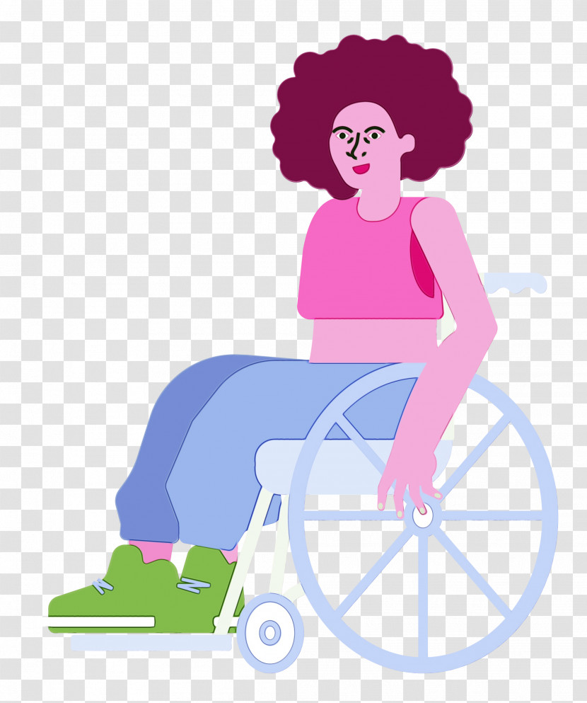 Royalty-free Wheelchair Sitting Cartoon Transparent PNG