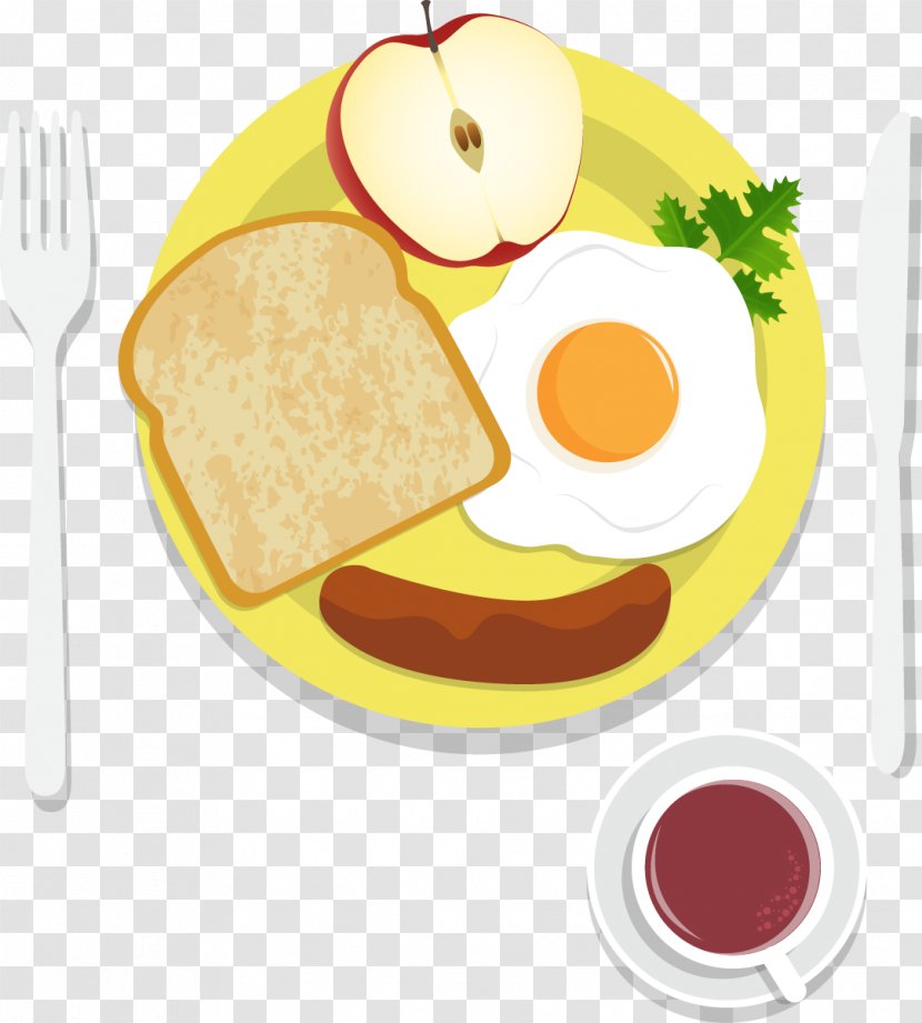 Coffee Breakfast Fried Egg Tocino Bread - Delicious Transparent PNG
