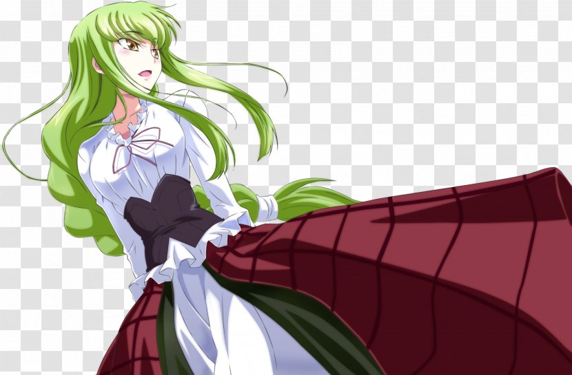 C.C. Lelouch Lamperouge Suzaku Kururugi Desktop Wallpaper Female - Silhouette - Green Hair Transparent PNG