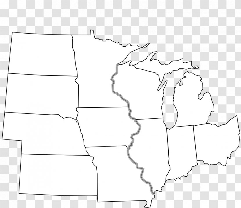 Central United States Southern West North Western Northeastern - Drawing Transparent PNG